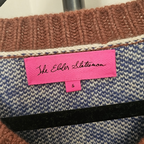 THE ELDER STATESMAN EXPRESSION V NECK VEST SZ SMALL BNWT - Picture 8 of 12